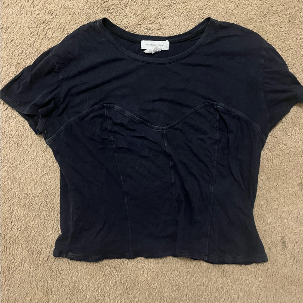 Navy corset top